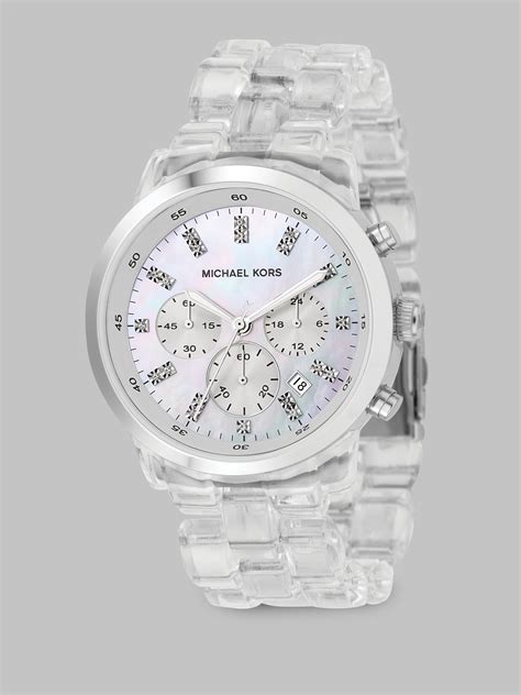 michael kors clear watch